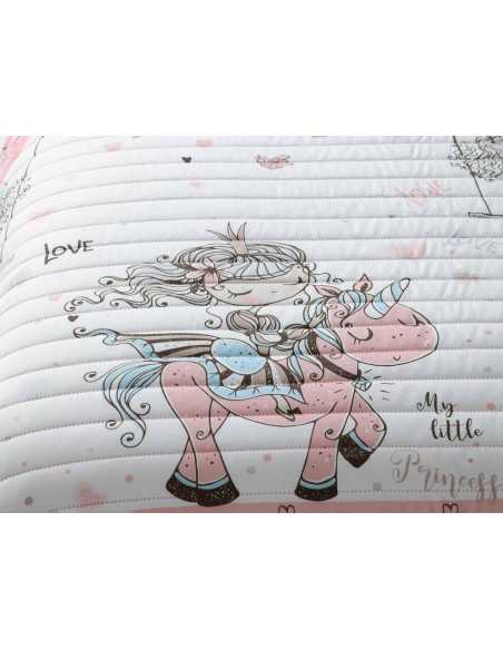 Colcha reversível Manterol Unicornios | Colcha infantil