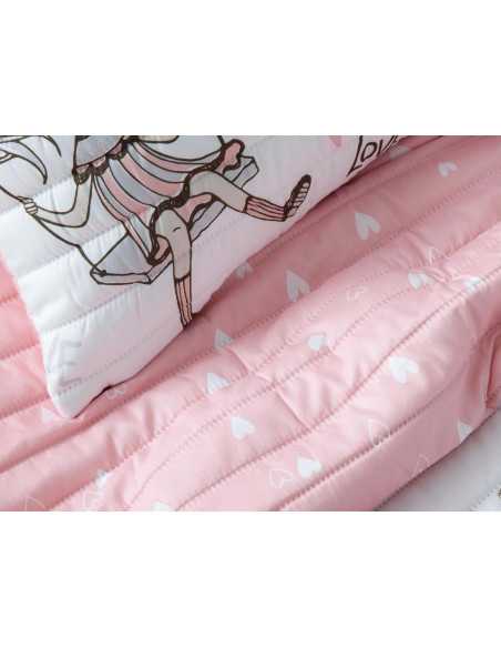 Colcha reversível Manterol Unicornios | Colcha infantil