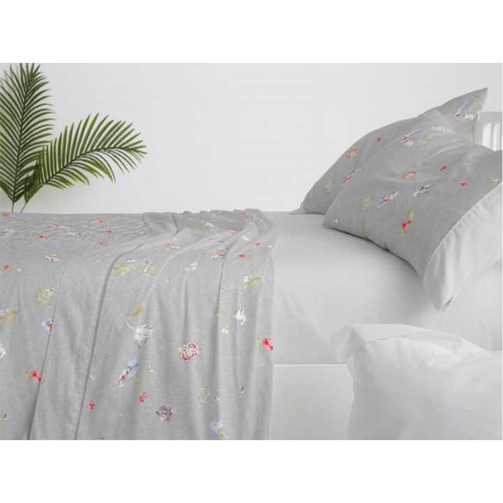 Sábanas Burrito Blanco 100% Algodón Yobana Gris | Diseño exclusivo