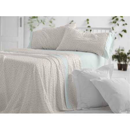 Juego sábanas Naima Agua | Sábanas de Burrito Blanco