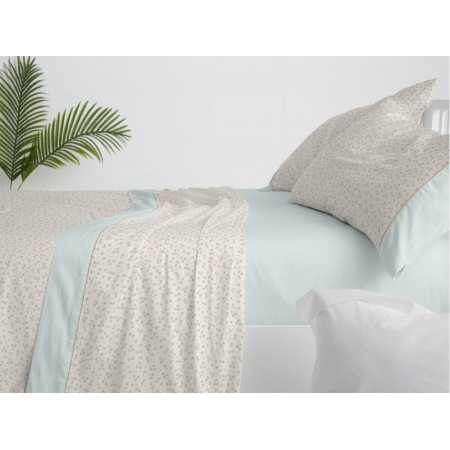 Conjunto de lençóis Naima Agua | Folhas de Burrito Branco 2