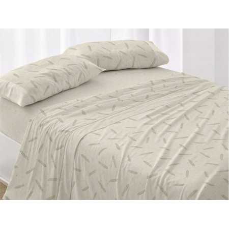 Conjunto de lençóis Espiga verde | Folhas de Burrito Branco