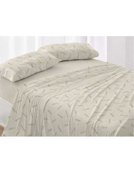 Conjunto de lençóis Espiga verde | Folhas de Burrito Branco