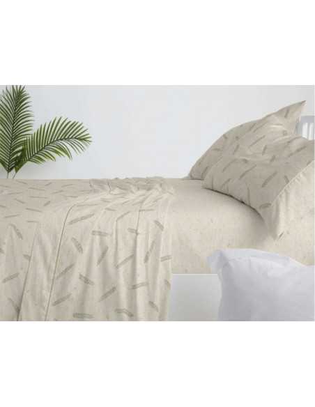 Conjunto de lençóis Espiga verde | Folhas de Burrito Branco