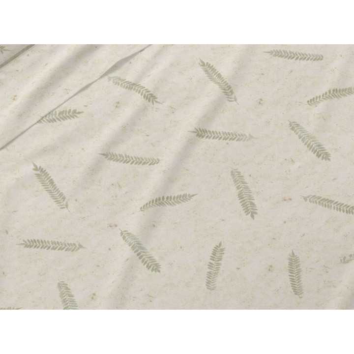 Conjunto de lençóis Espiga verde | Folhas de Burrito Branco