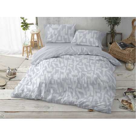 Capa de Edredão Burrito Branco Paint azul | Capa de 3 peças