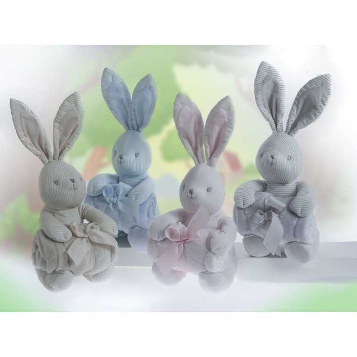 Peluche + Manta Conejito rosa | Regalo bebé | Revitex onine