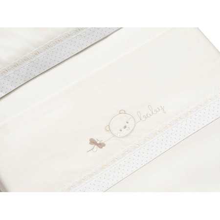 Juego de cuna 3 piezas Oso Bee beige | Chupetero regalo 2