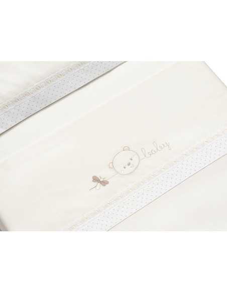 Juego de cuna 3 piezas Oso Bee beige | Chupetero regalo