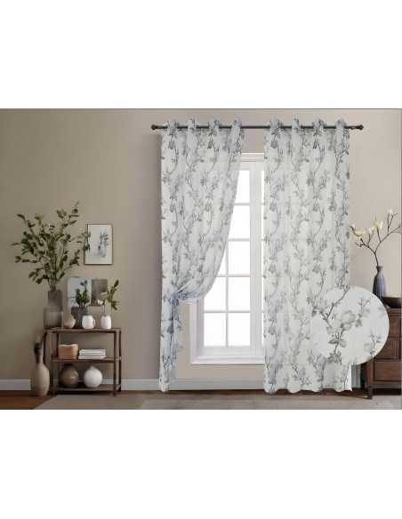 Cortina feita Garden cinza | Cortinas para casa | Revitex on-line