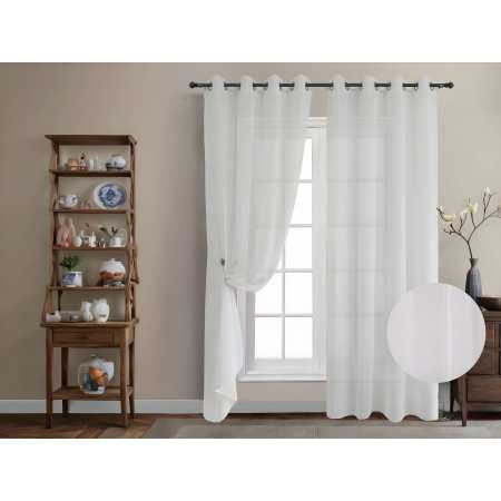 Cortina feita Akira branca | Cortinas para casa | Revitex on-line