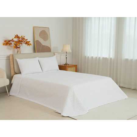 Colcha bouti Salerno blanco | Colcha ligera entretiempo y verano