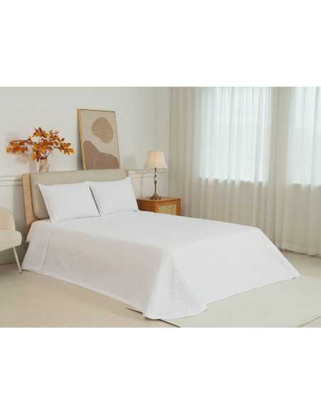 Colcha bouti branca Salerno | Edredom leve para meia estação e verão