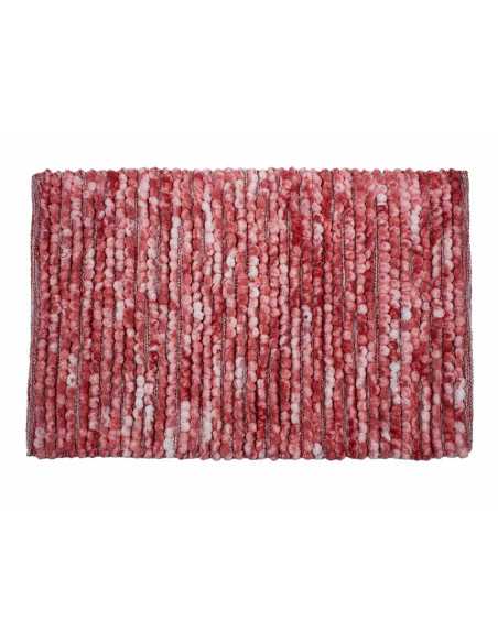 Alfombra baño PomPom rojo| alfombras de baño baratas
