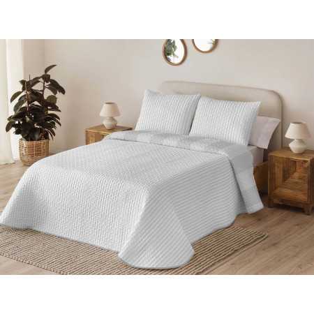 Colcha bouti reversible Asthon gris | Bouti primavera y verano 2