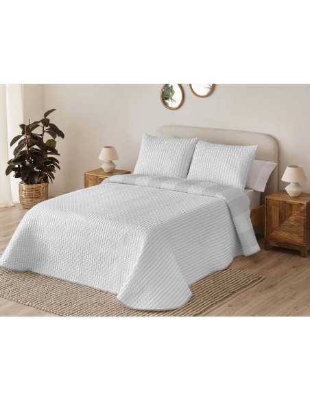 Colcha bouti reversible Asthon gris | Bouti primavera y verano