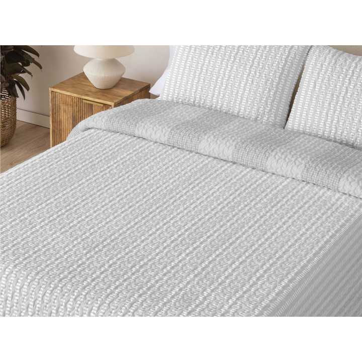 Colcha bouti reversible Asthon gris | Bouti primavera y verano