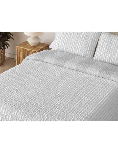 Colcha bouti reversible Asthon gris | Bouti primavera y verano