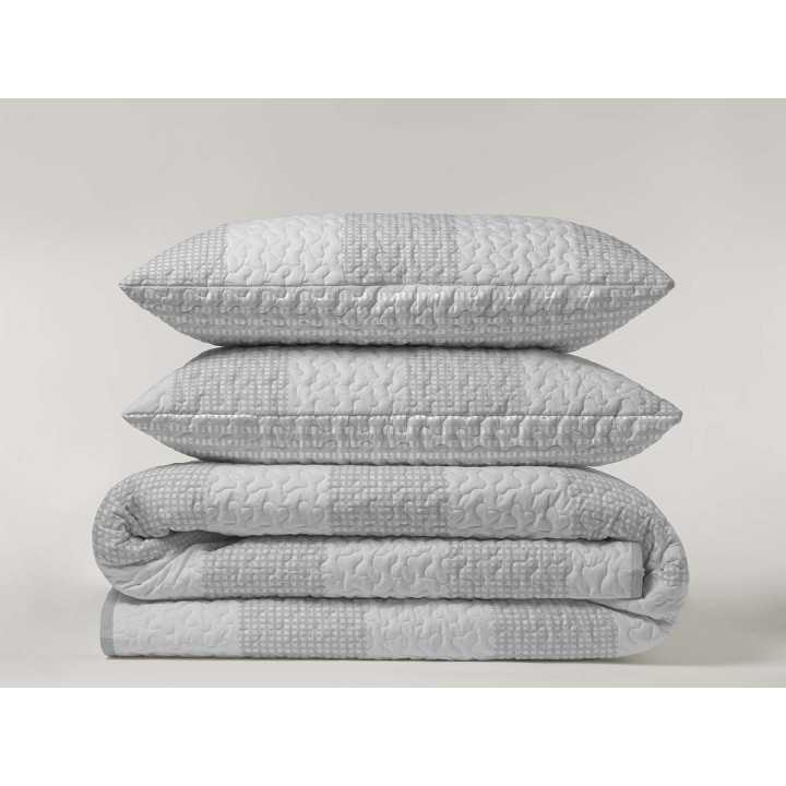 Colcha bouti reversible Asthon gris | Bouti primavera y verano