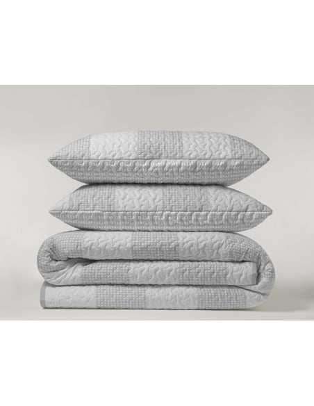 Colcha bouti reversible Asthon gris | Bouti primavera y verano