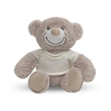 Peluche para bordar Bear bege | Presente para recém-nascido e bebé