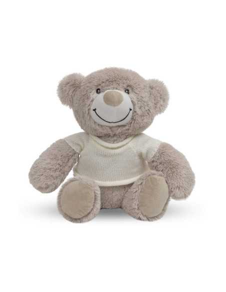 Peluche para bordar Bear bege | Presente para recém-nascido e bebé