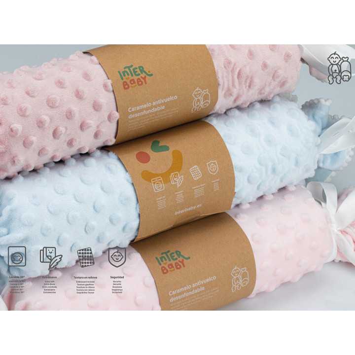 Almofada antirrolamento infantil Bolhas rosa | almofada de segurança