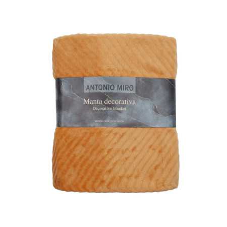 Manta Antonio Miró ZigZag Mostarda | Manta auxiliar decorativa