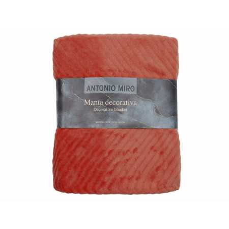 Manta Antonio Miró ZigZag Terracota | Manta auxiliar decorativa