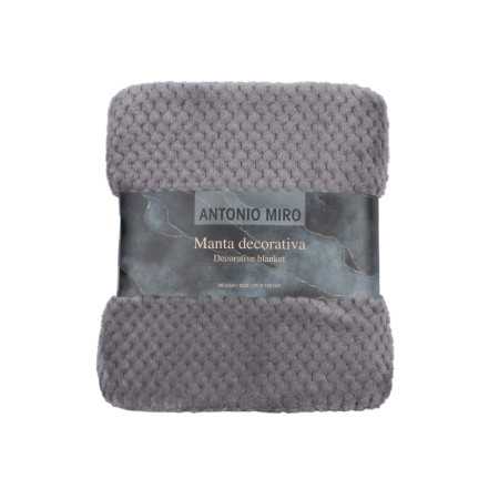Plaid Antonio Miro Pop Corn Gris | Manta auxiliar decorativa