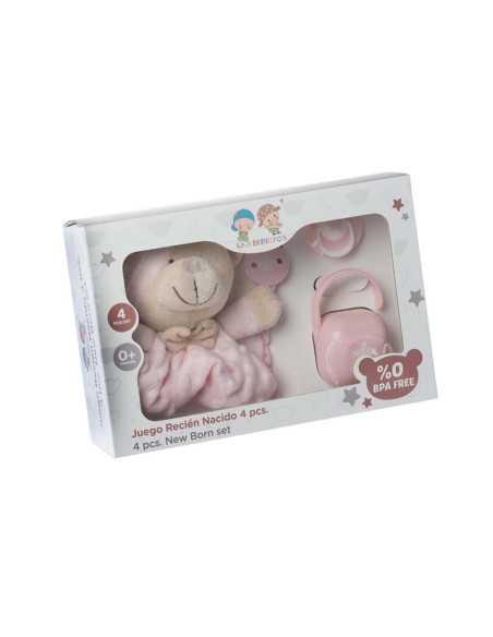 Conjunto de 4 pirulitos de presente infantis rosa | ideias de presentes com o melhor preço | Tudo para o bebê na Revitex