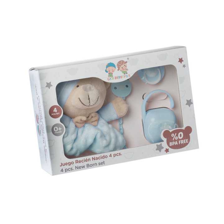 Conjunto de 4 pirulitos de presente infantis azuis | ideias de presentes com o melhor preço | Tudo para o bebê na Revitex