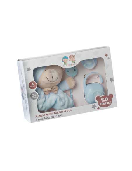 Conjunto de 4 pirulitos de presente infantis azuis | ideias de presentes com o melhor preço | Tudo para o bebê na Revitex