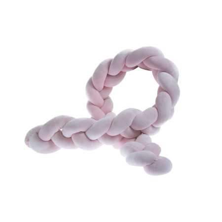 Trenza Protector Cuna Rosa | Chichonera y cojín de lactancia