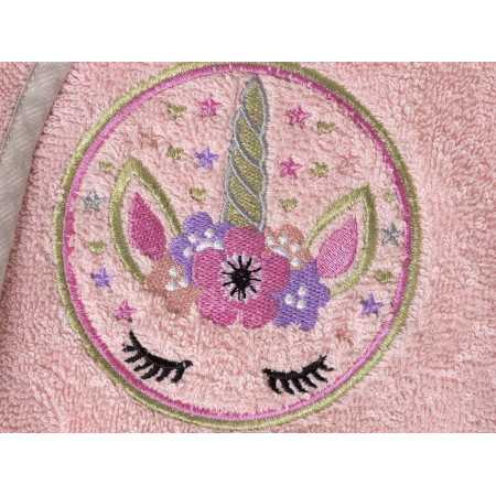 Albornoz infantil Unicorn rosa | Albornoz rizo algodón 2