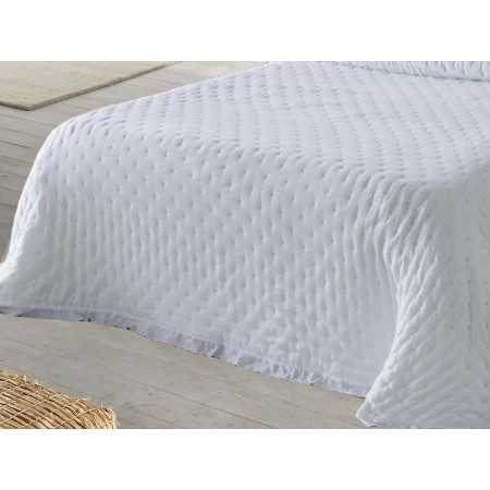 Colcha con volante Verona blanco | Colcha primavera verano 2