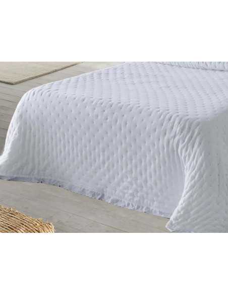 Colcha con volante Verona blanco | Colcha primavera verano