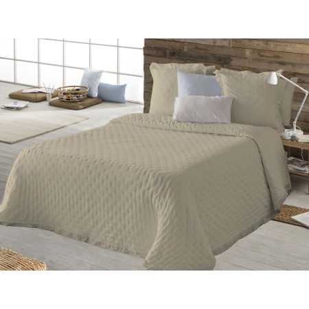 Colcha con volante Verona beige | Colcha primavera verano