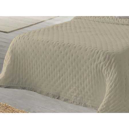 Colcha con volante Verona beige | Colcha primavera verano 2