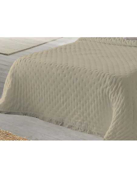 Colcha con volante Verona beige | Colcha primavera verano