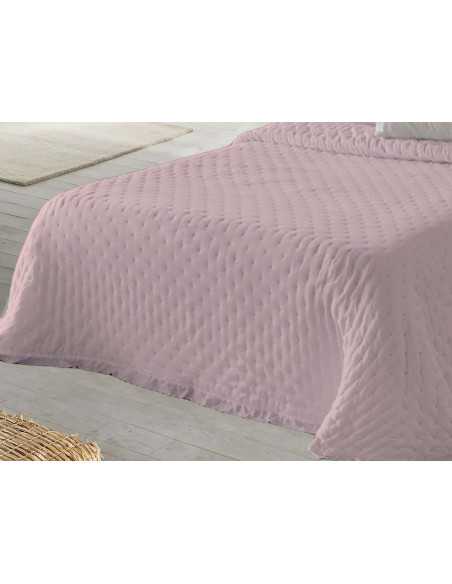 Colcha con volante Verona rosa | Colcha primavera verano