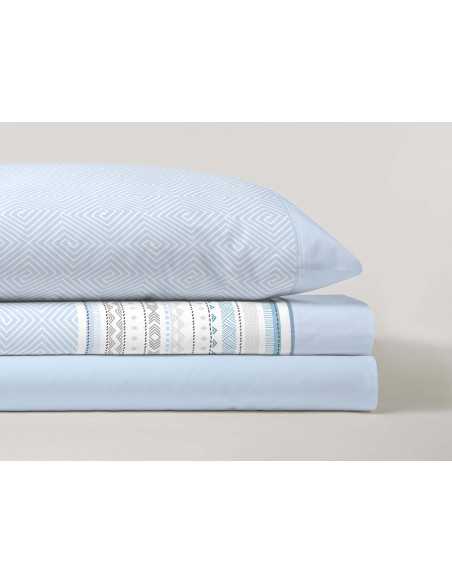 Juego de sábanas Romy azul | Sábanas de entretiempo y verano