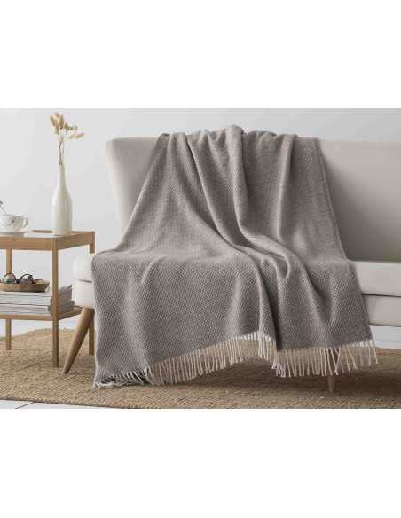 Manta ecológico Deva marrom | Manta auxiliar decorativa