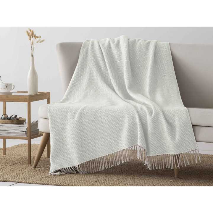 Manta ecológico Deva creme | Manta auxiliar decorativa