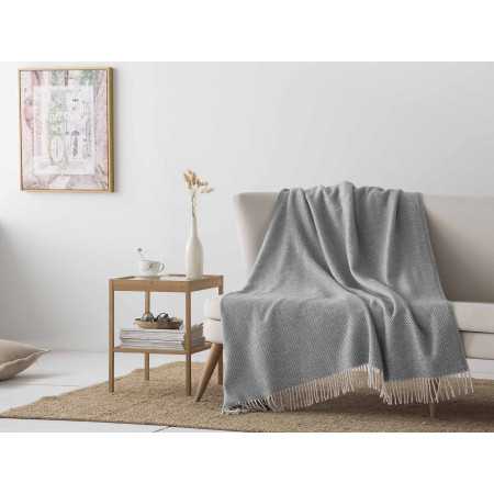 Manta ecológico Deva cinza | Manta auxiliar decorativa