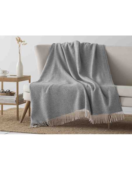 Manta ecológico Deva cinza | Manta auxiliar decorativa