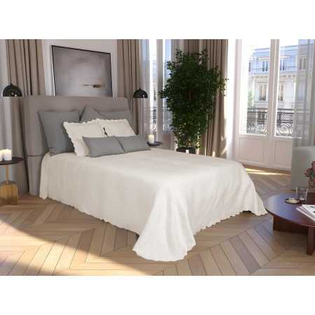 Colcha Sofia Natural | Colcha relieve para hogar o negocio