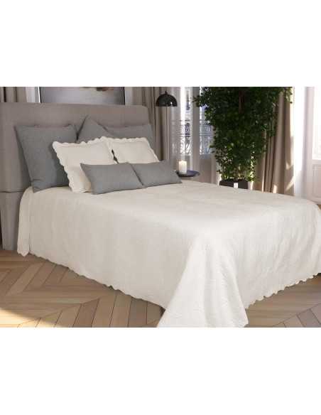 Colcha Sofia Natural | Colcha relieve para hogar o negocio