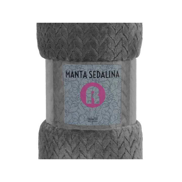 Manta sedalina Turquía cinza | Manta auxiliar ou decorativa