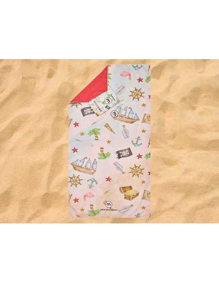 Toalha de Praia intantil Microfibra Pirates| Toalha de Praia e Piscina